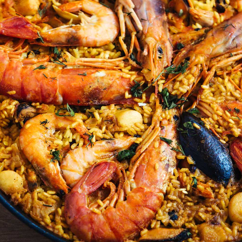 Paella en Cambrils - arroz de marisco